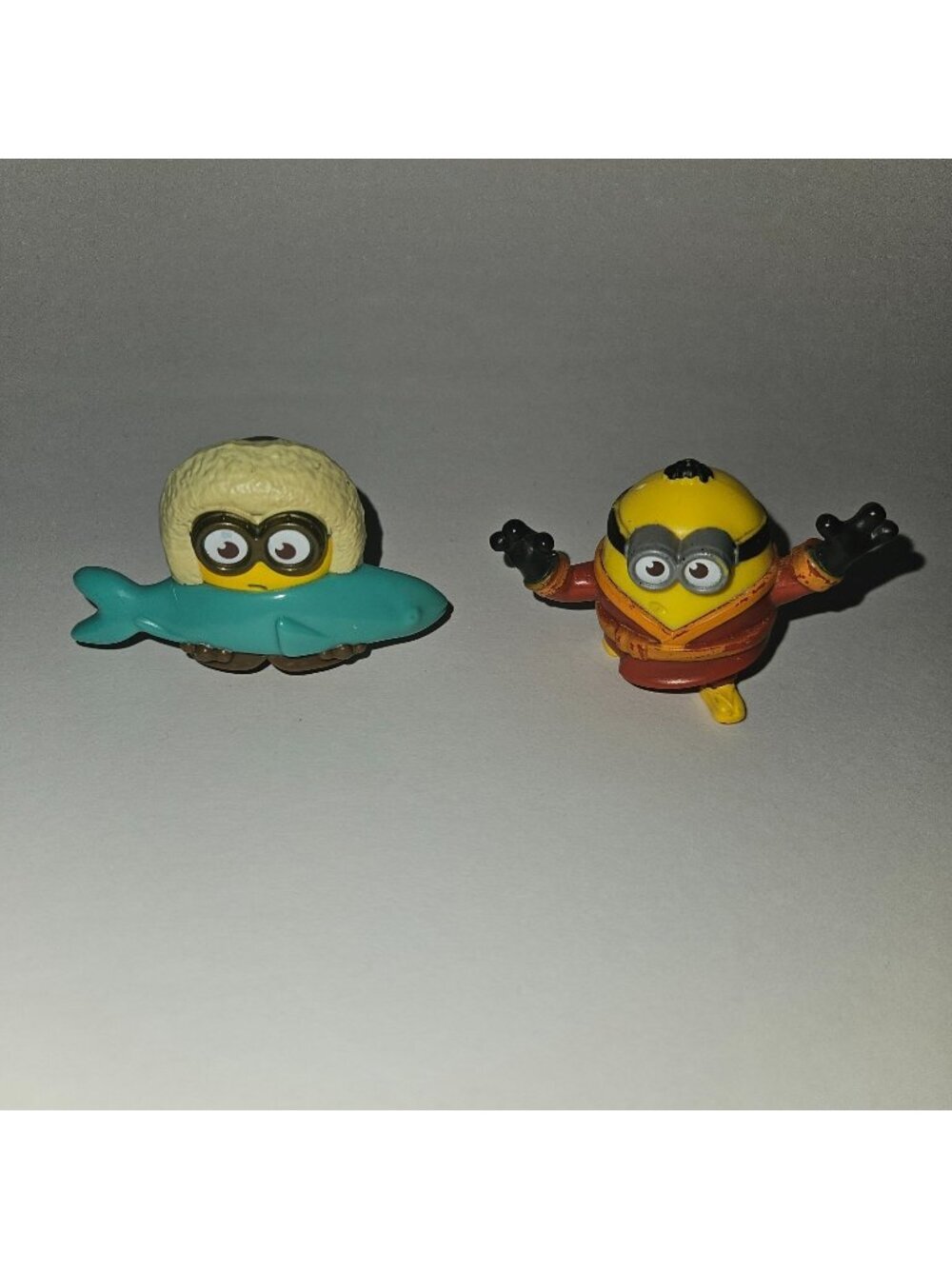 2 McDonald's Minions Toys Figures Lot Rise of Gru 2019 Karate Minion Blue Fish